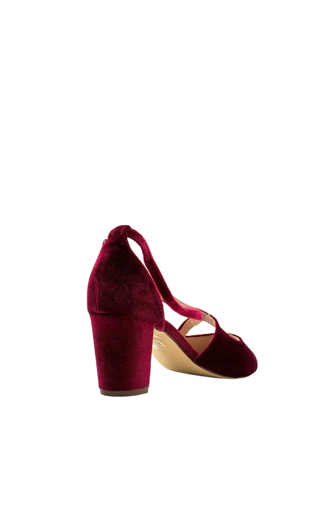 Oren Velvet Mary Jane Heels Burgundy sold by Modcloth product image thumbnail 3