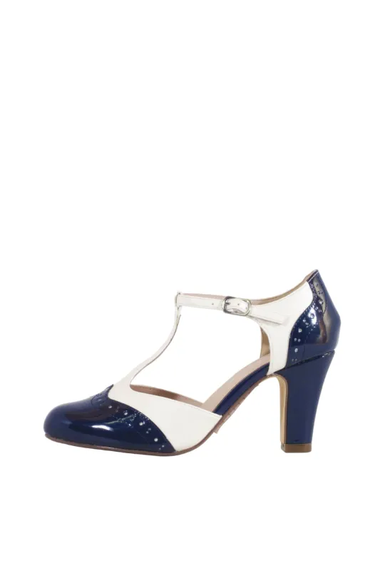 Gatsby II T-Strap Vintage Heels Navy sold by Modcloth