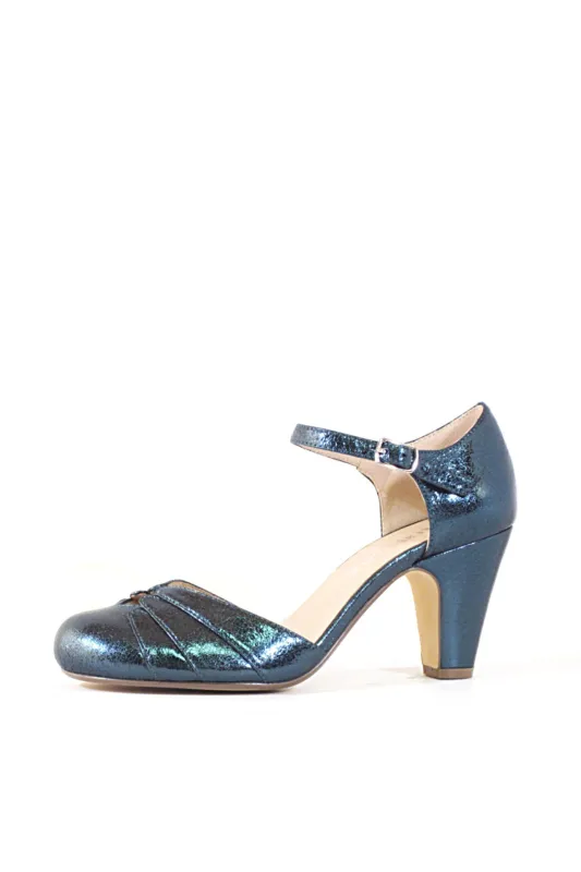 Goldie Metallic Ballroom Heels Green sold by Modcloth