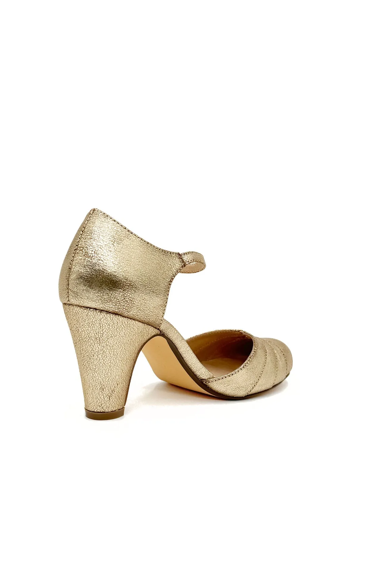 Goldie Metallic Ballroom Heels Gold sold by Modcloth product image thumbnail 4