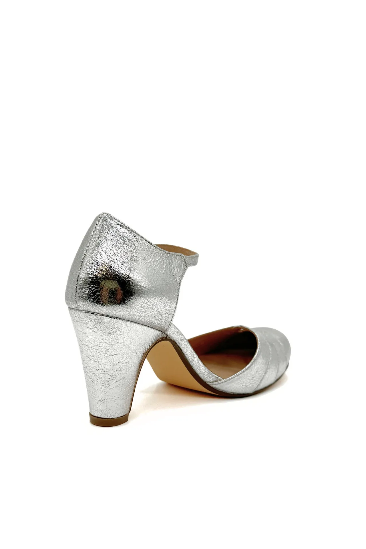 Goldie Metallic Ballroom Heels Silver sold by Modcloth product image thumbnail 4