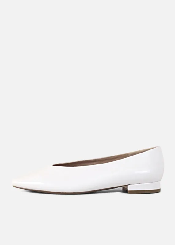 Slick Ballet Flats White Leather sold by Modcloth