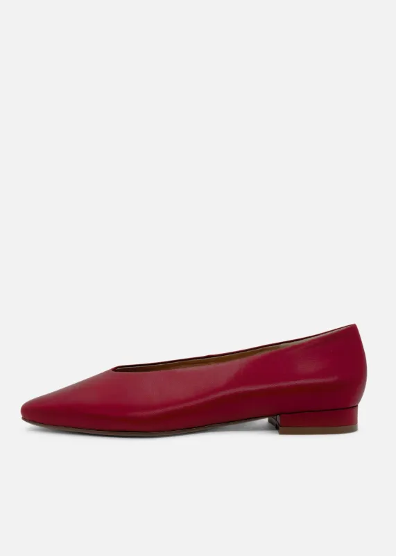 Slick Ballet Flats Red Leather sold by Modcloth