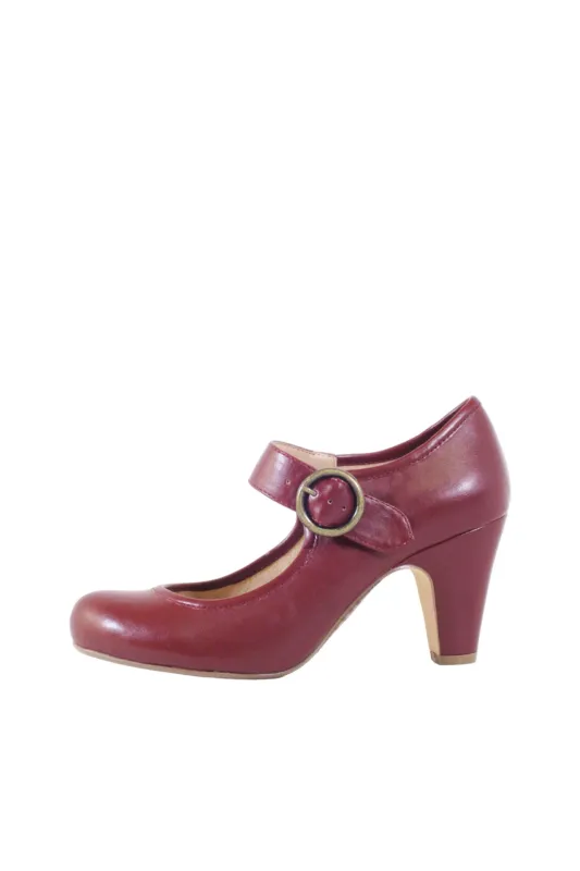 Madeline Mary Jane Heels Burgundy sold by Modcloth