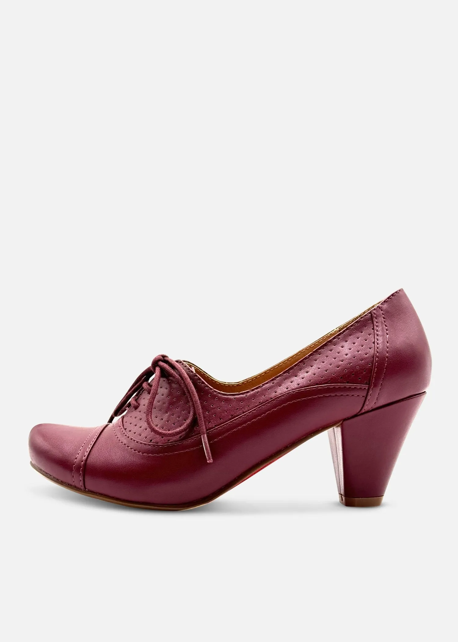 Maytal Retro Heels Burgundy sold by Modcloth