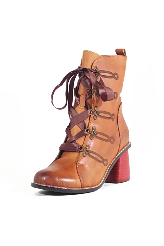 Geraldine Victorian Booties Tan sold by Modcloth