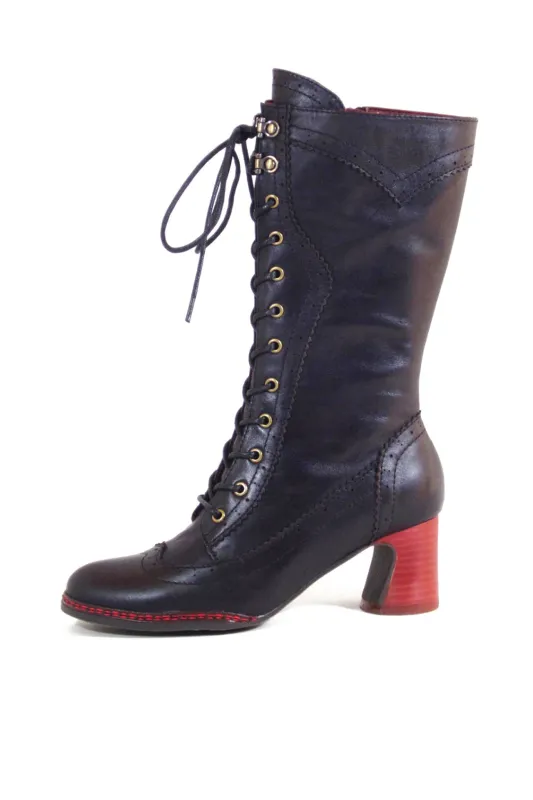 Gaston Victorian Boots Black made by chelsea crew