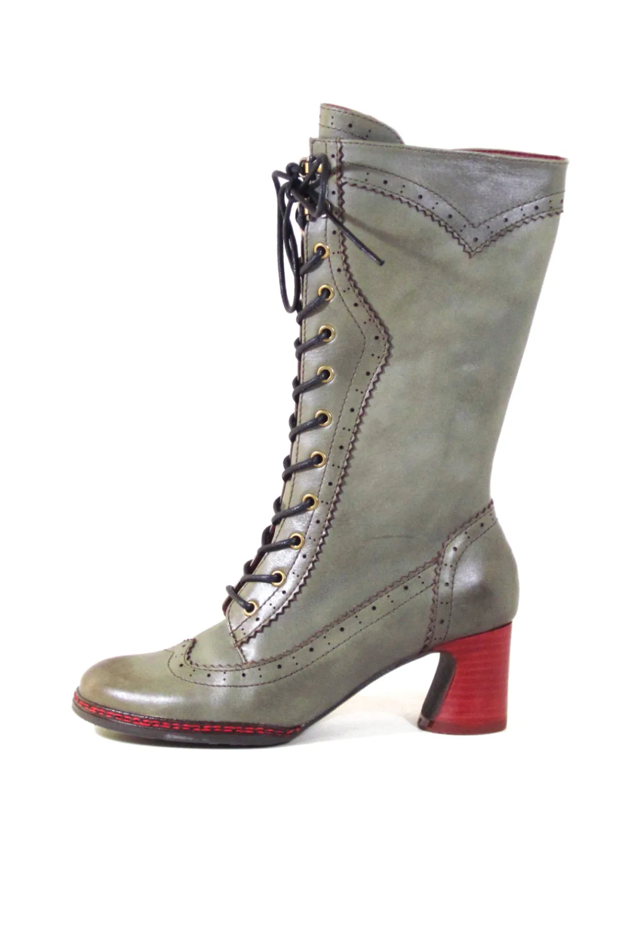 Gaston Victorian Boots Green sold by Modcloth