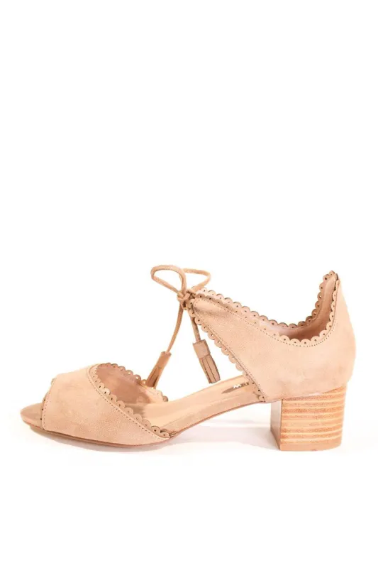 Casino Block-Heel Sandals Nude sold by Modcloth