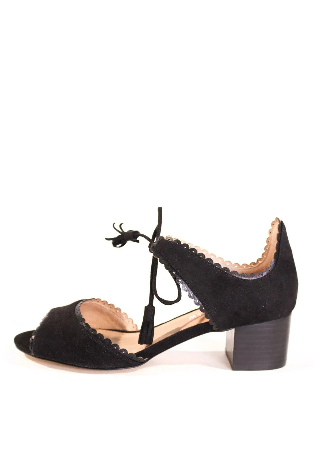 Casino Block-Heel Sandals Black sold by Modcloth