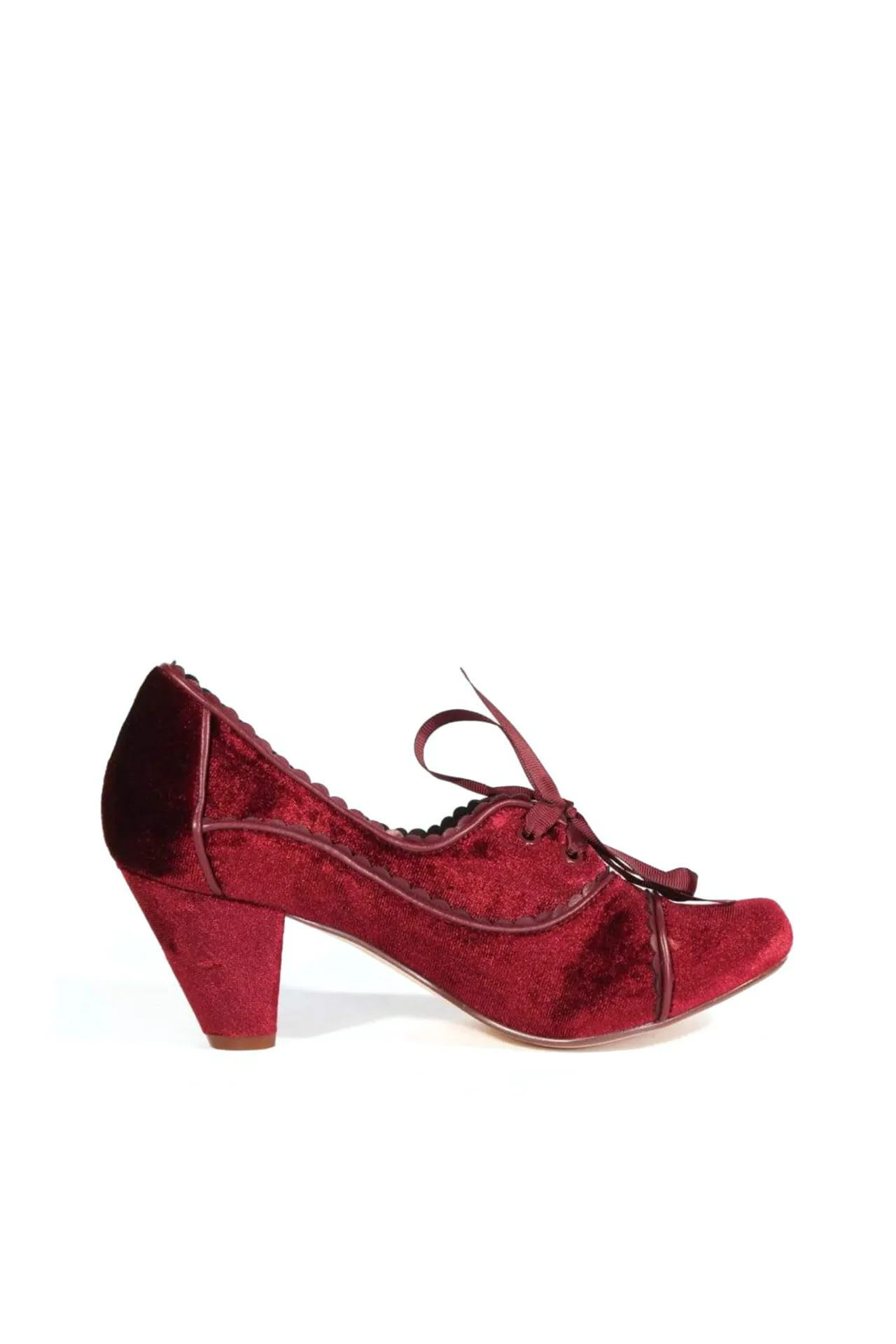 Madison Velvet Retro Heels Burgundy sold by Modcloth product image thumbnail 4