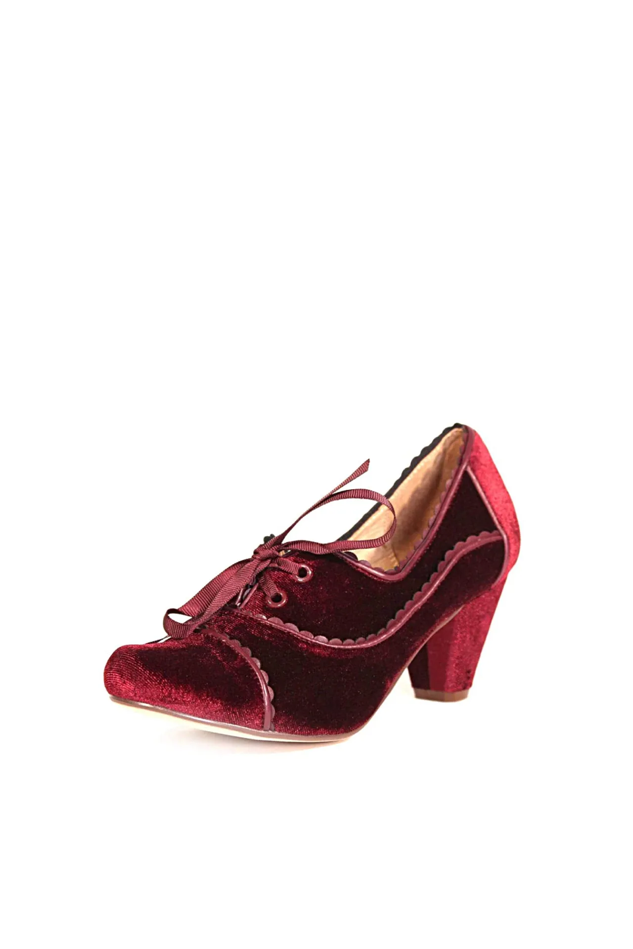 Madison Velvet Retro Heels Burgundy sold by Modcloth product image thumbnail 3