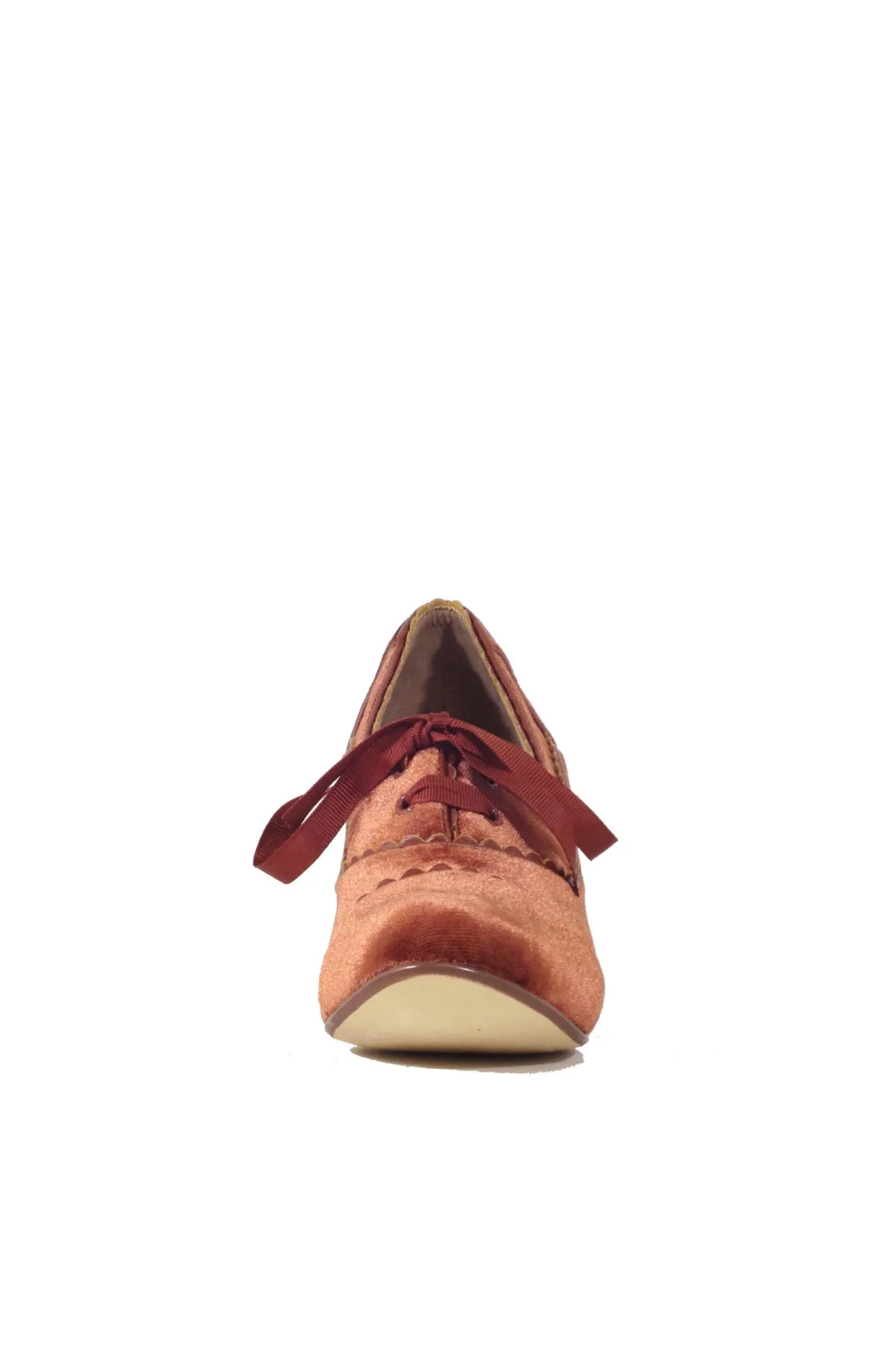 Madison Velvet Retro Heels Rust sold by Modcloth product image thumbnail 4