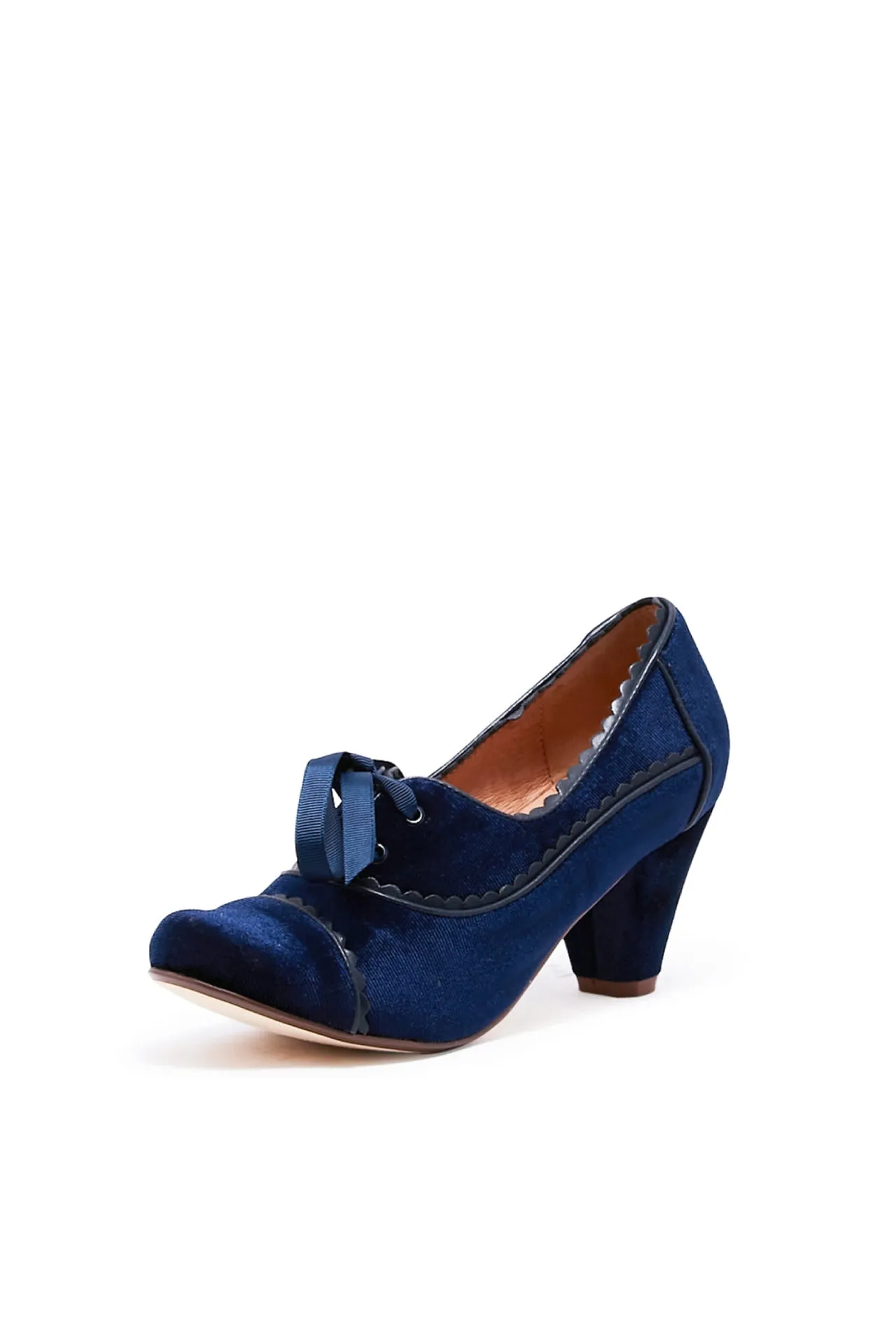 Madison Velvet Retro Heels Navy sold by Modcloth product image thumbnail 3