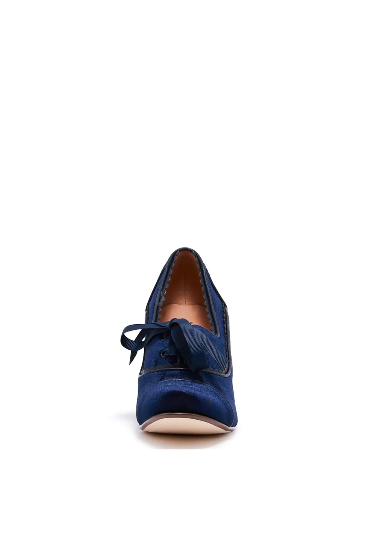Madison Velvet Retro Heels Navy sold by Modcloth product image thumbnail 4
