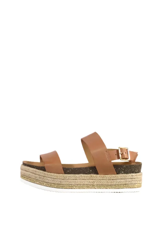 Colby Platform Sandals Tan Leather sold by Modcloth