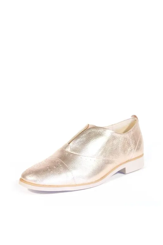 Westy Oxford Loafers Rose Gold sold by Modcloth