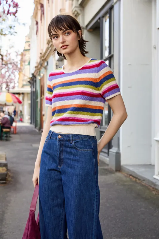 Perri Stripe Knit Top sold by Modcloth