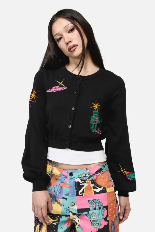Galactic Print Cardigan sold by Modcloth