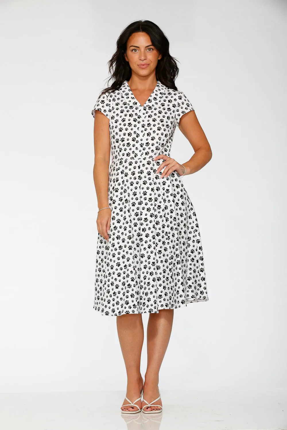 Cat Paw Swing Dress in White sold by Modcloth product image thumbnail 2