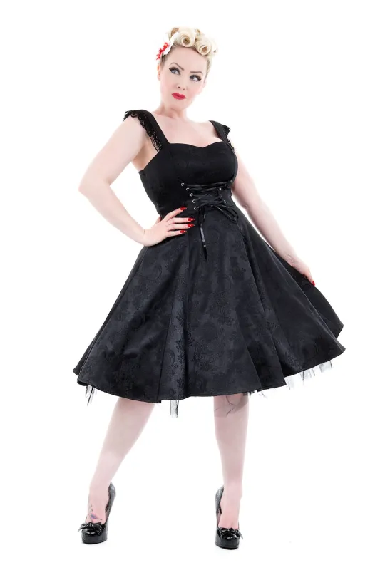 Black Byzantine Swing Dress made by Modcloth