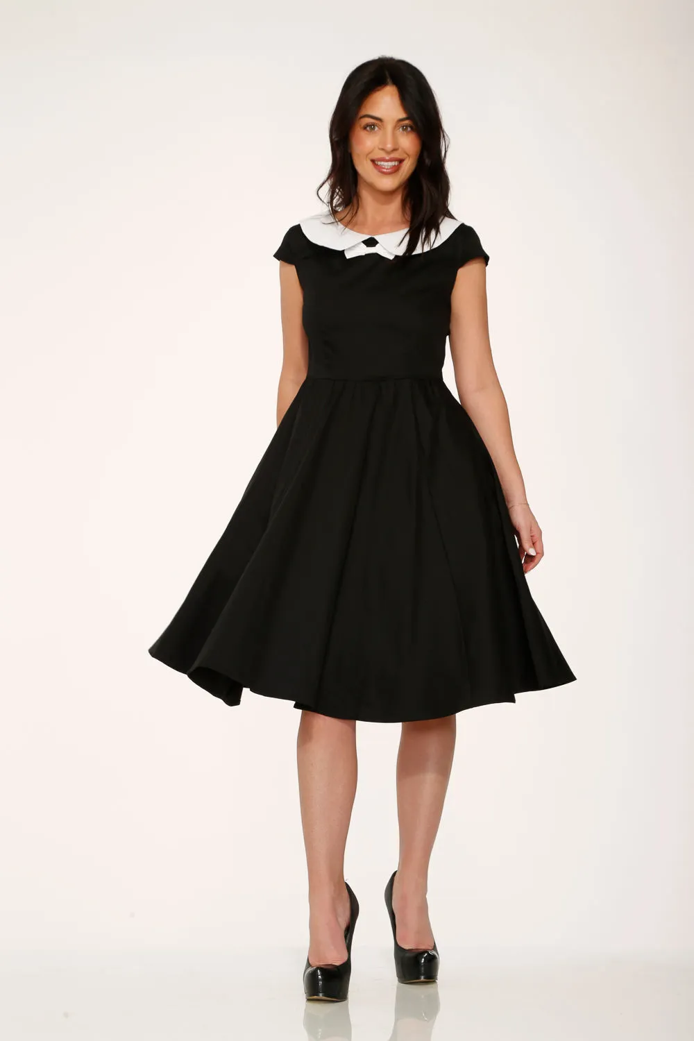 Black & White Collar Swing Dress sold by Modcloth product image thumbnail 5