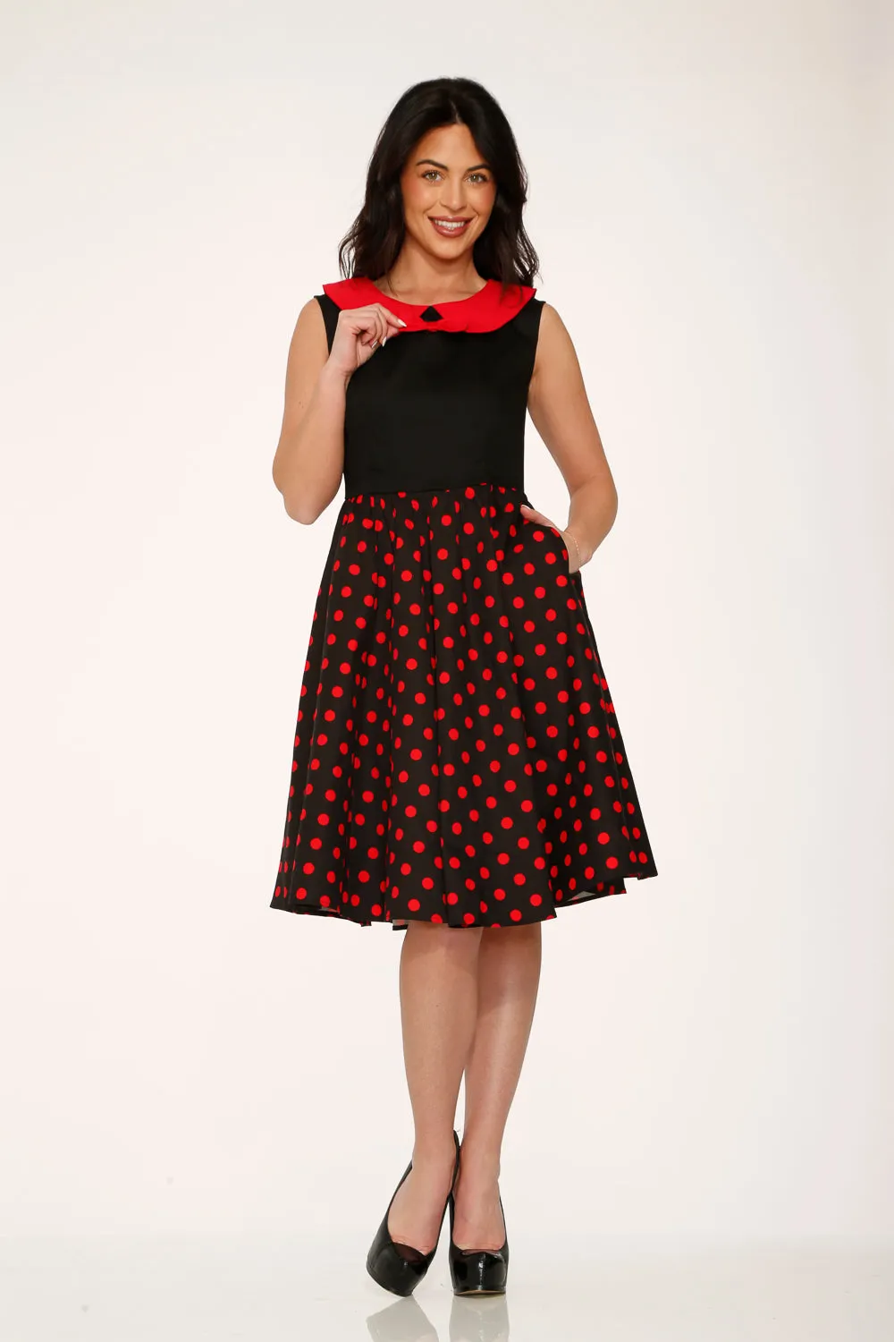 Black & Red Polka Dot Swing Dress sold by Modcloth product image thumbnail 4