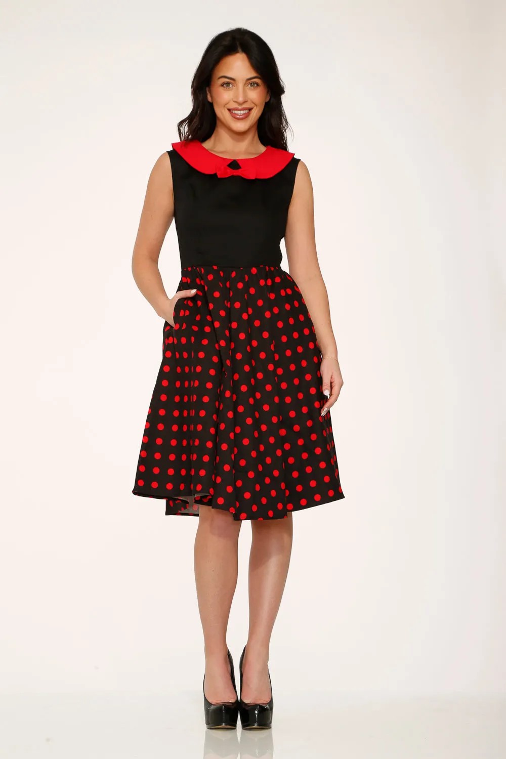Black & Red Polka Dot Swing Dress sold by Modcloth product image thumbnail 2