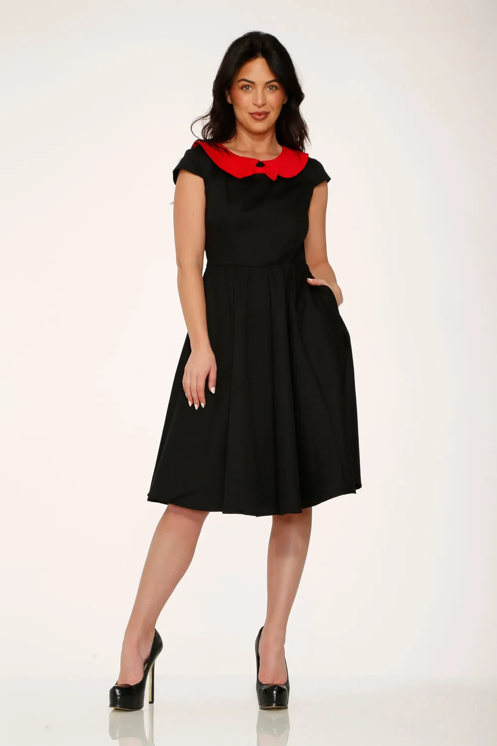 Black & Red Collar Swing Dress sold by Modcloth product image thumbnail 5