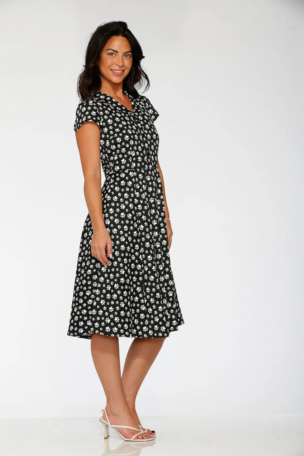 Cat Paw Swing Dress in Black sold by Modcloth product image thumbnail 5