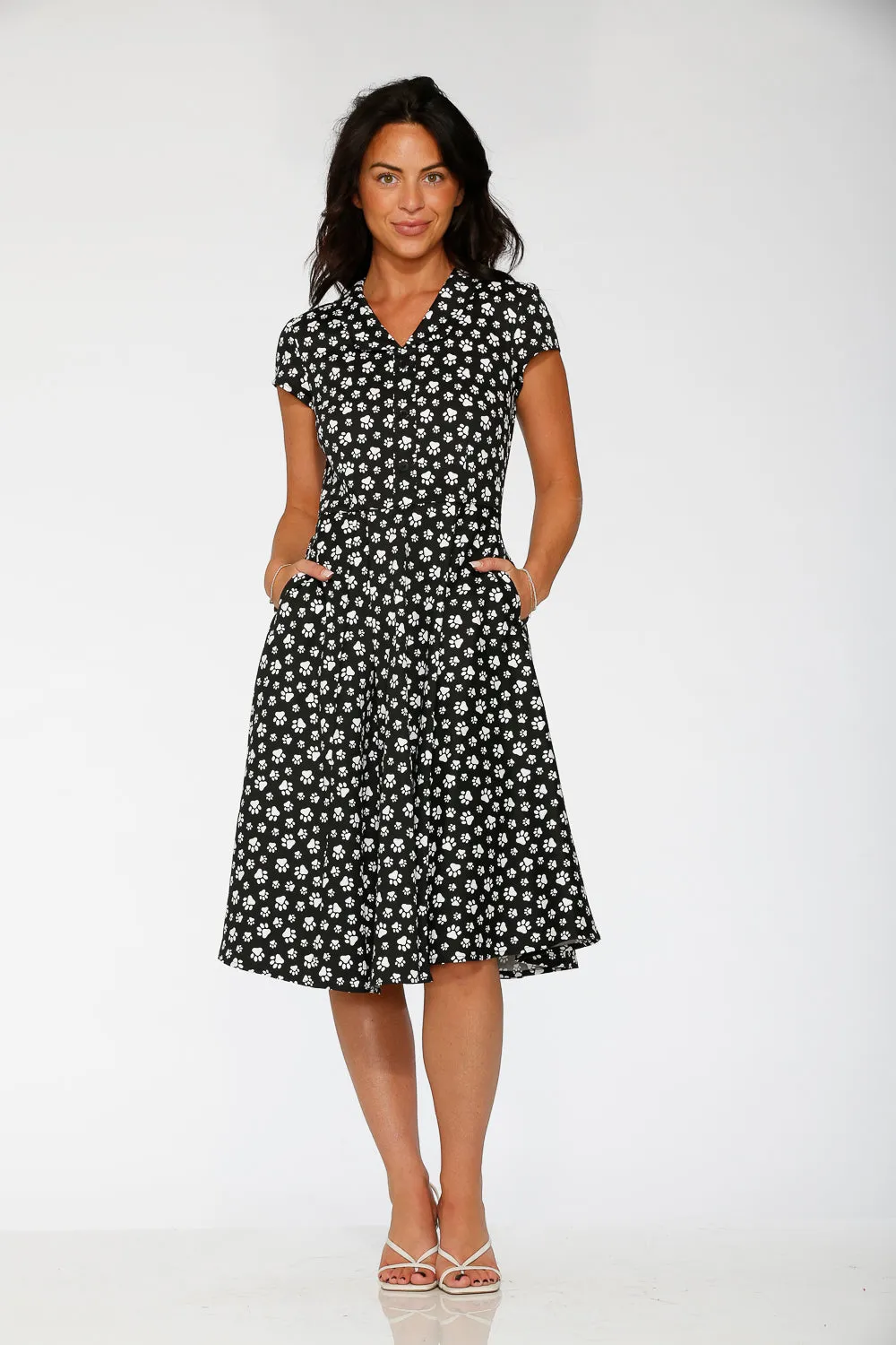 Cat Paw Swing Dress in Black sold by Modcloth product image thumbnail 4