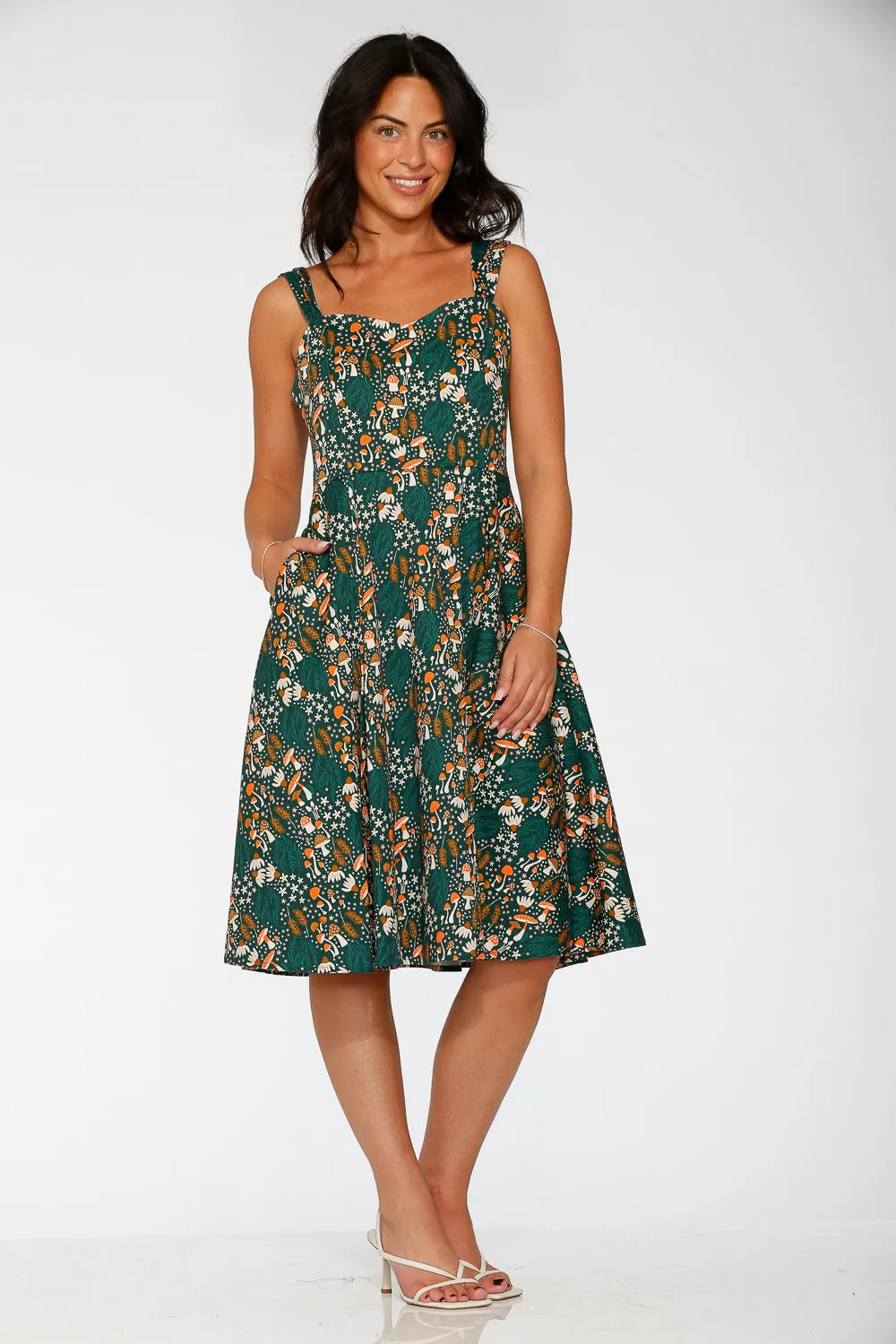 Olive Mushroom Swing Dress sold by Modcloth product image thumbnail 5