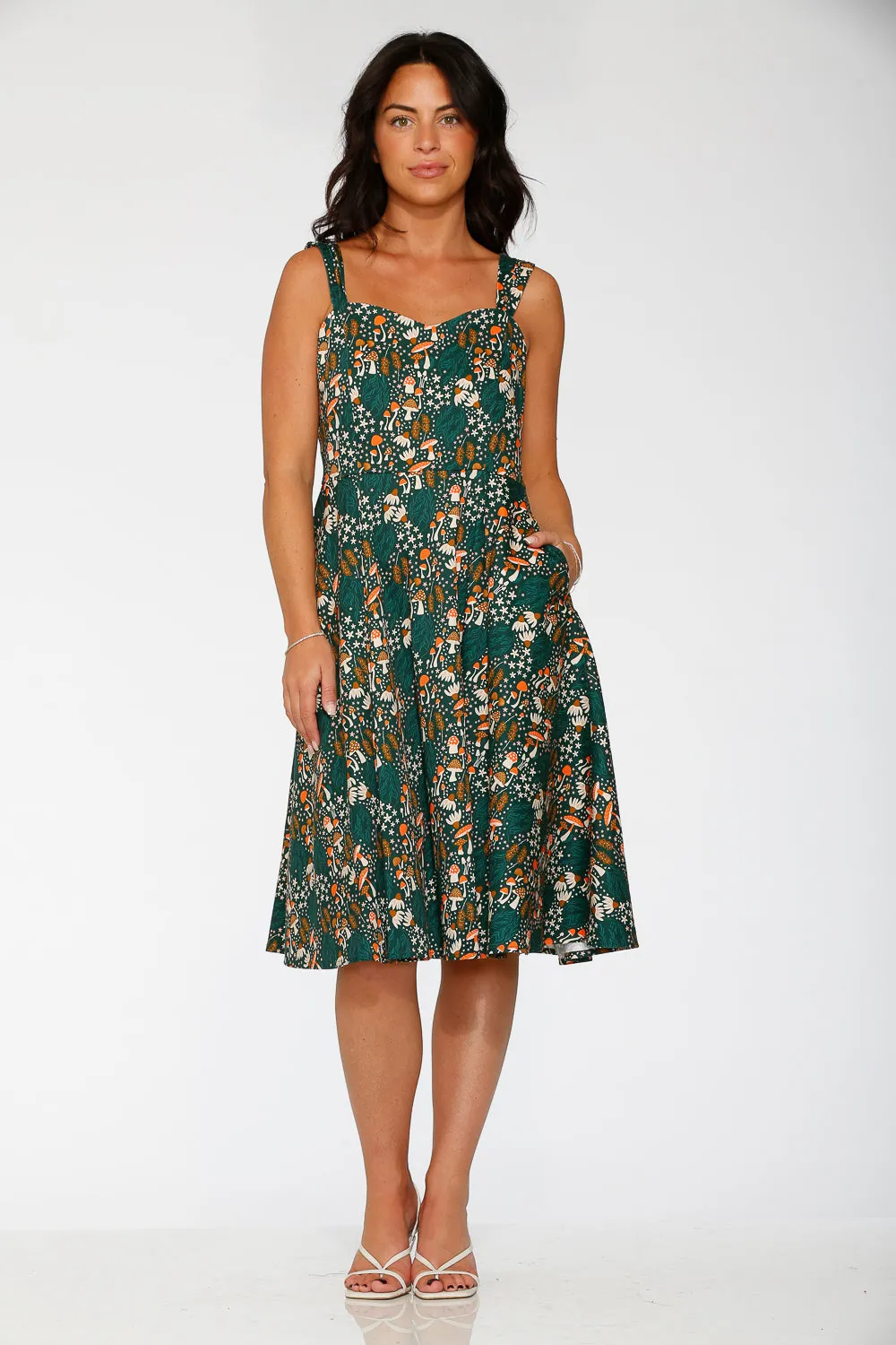 Olive Mushroom Swing Dress sold by Modcloth product image thumbnail 3