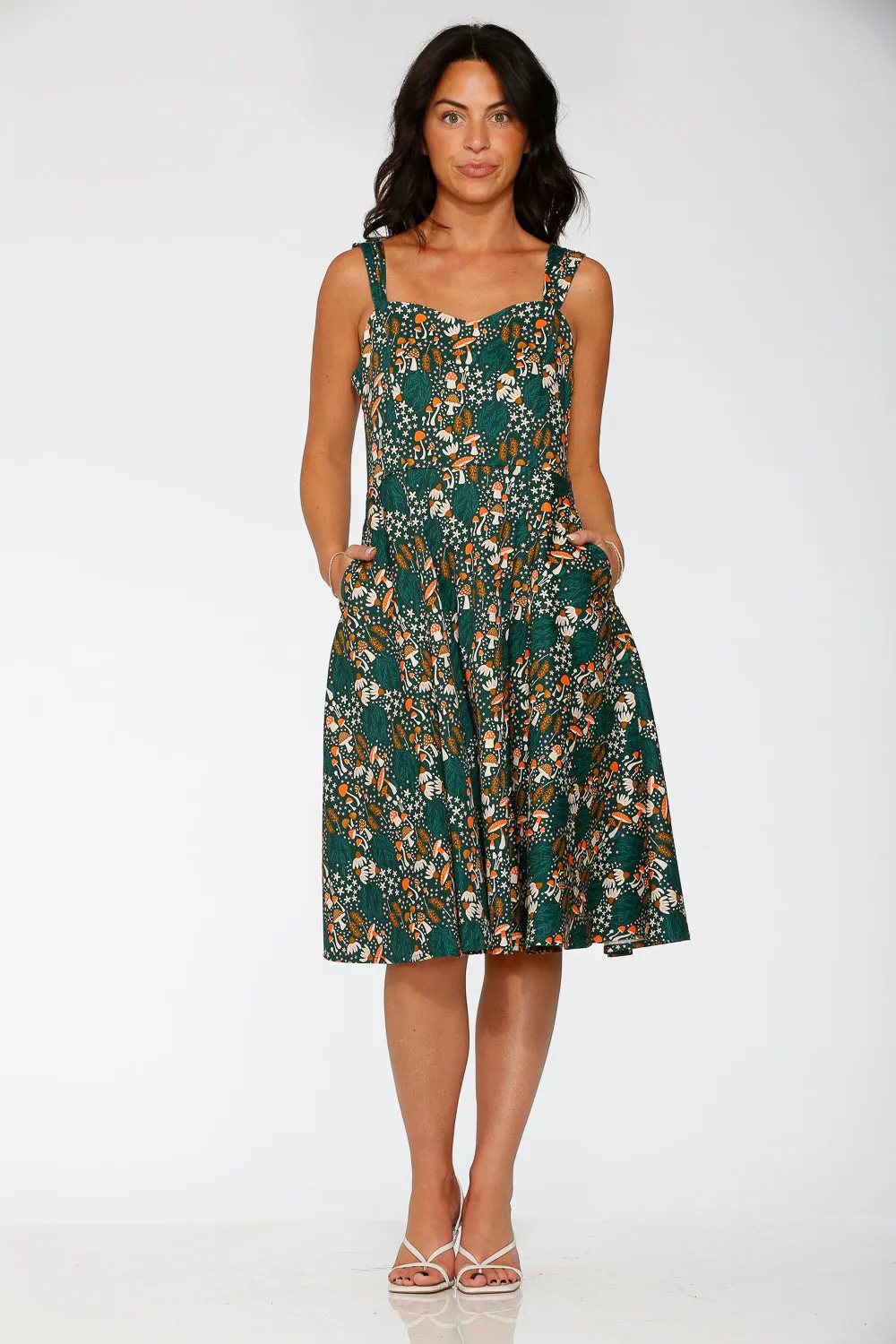 Olive Mushroom Swing Dress sold by Modcloth product image thumbnail 2