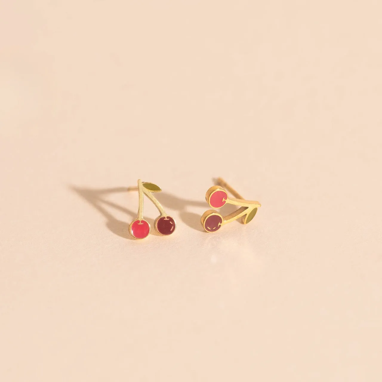 Mini Cherry Stud Earrings sold by Modcloth product image thumbnail 2
