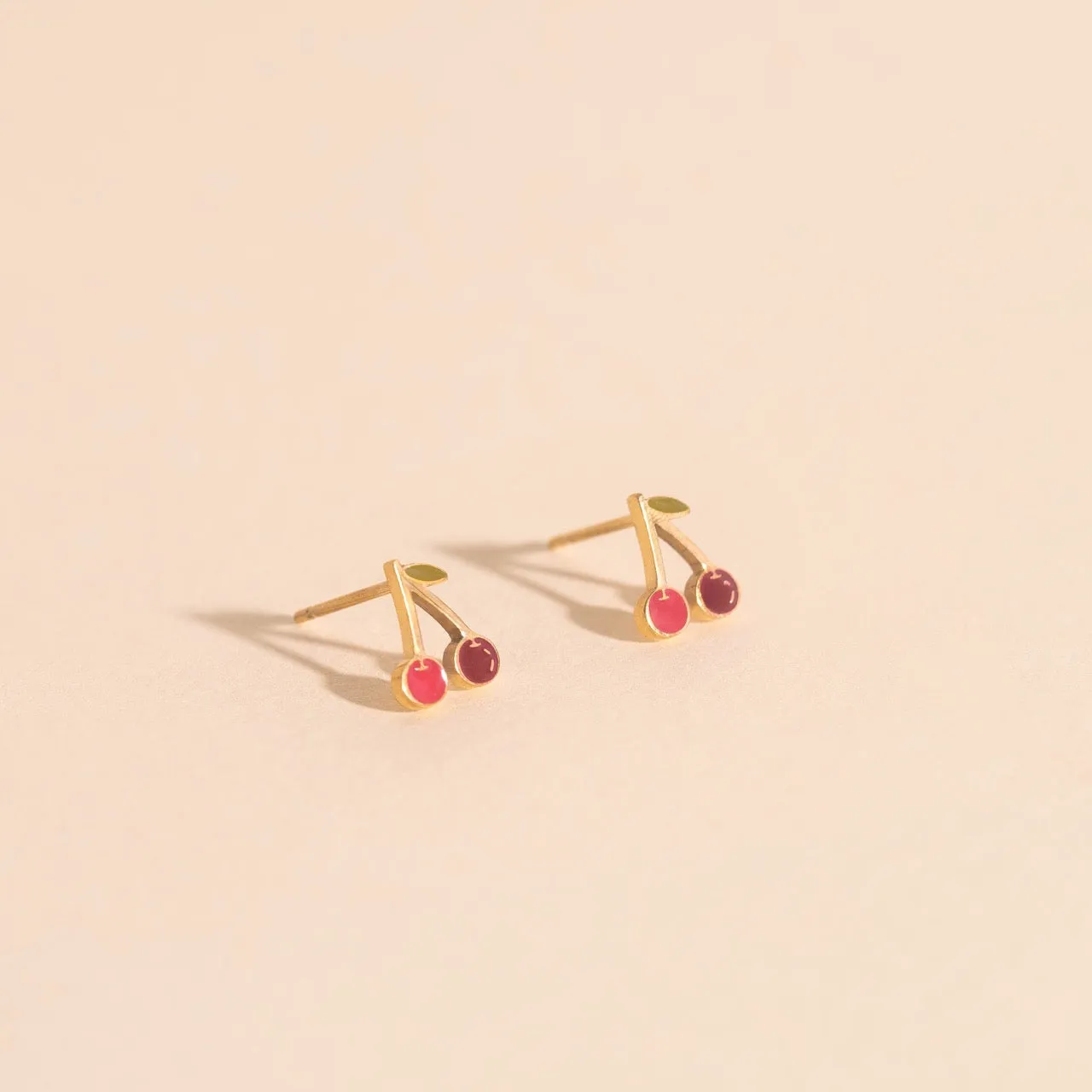 Mini Cherry Stud Earrings sold by Modcloth product image thumbnail 3