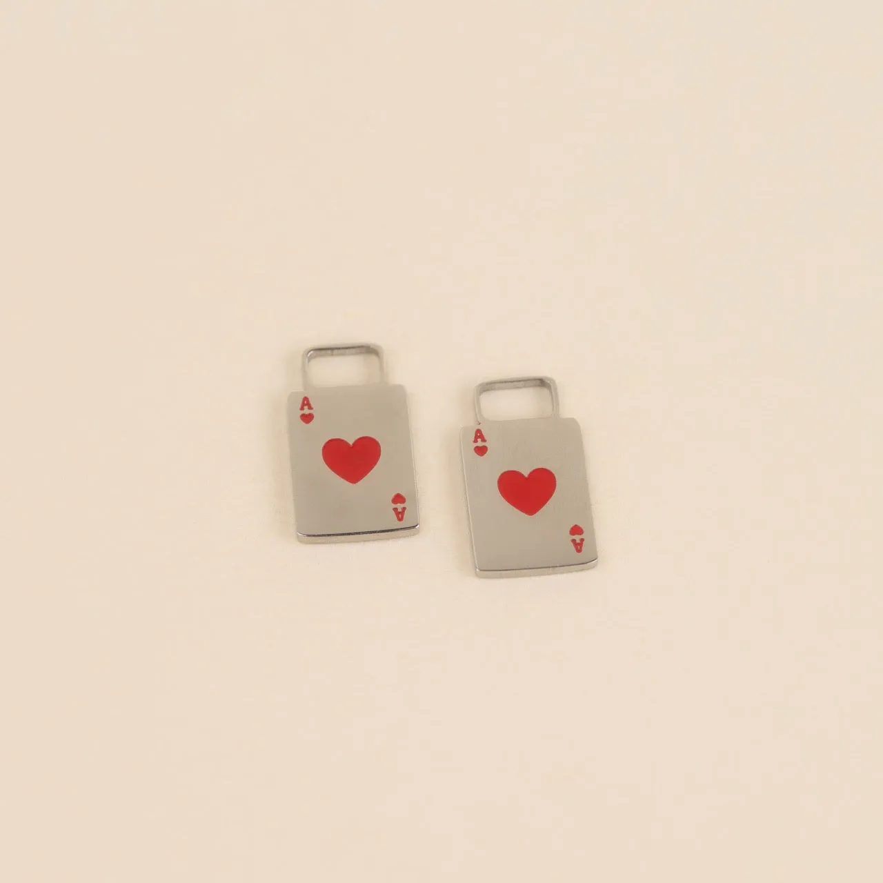 Ace of Hearts Chunky Huggie Hoop Charms sold by Modcloth product image thumbnail 2