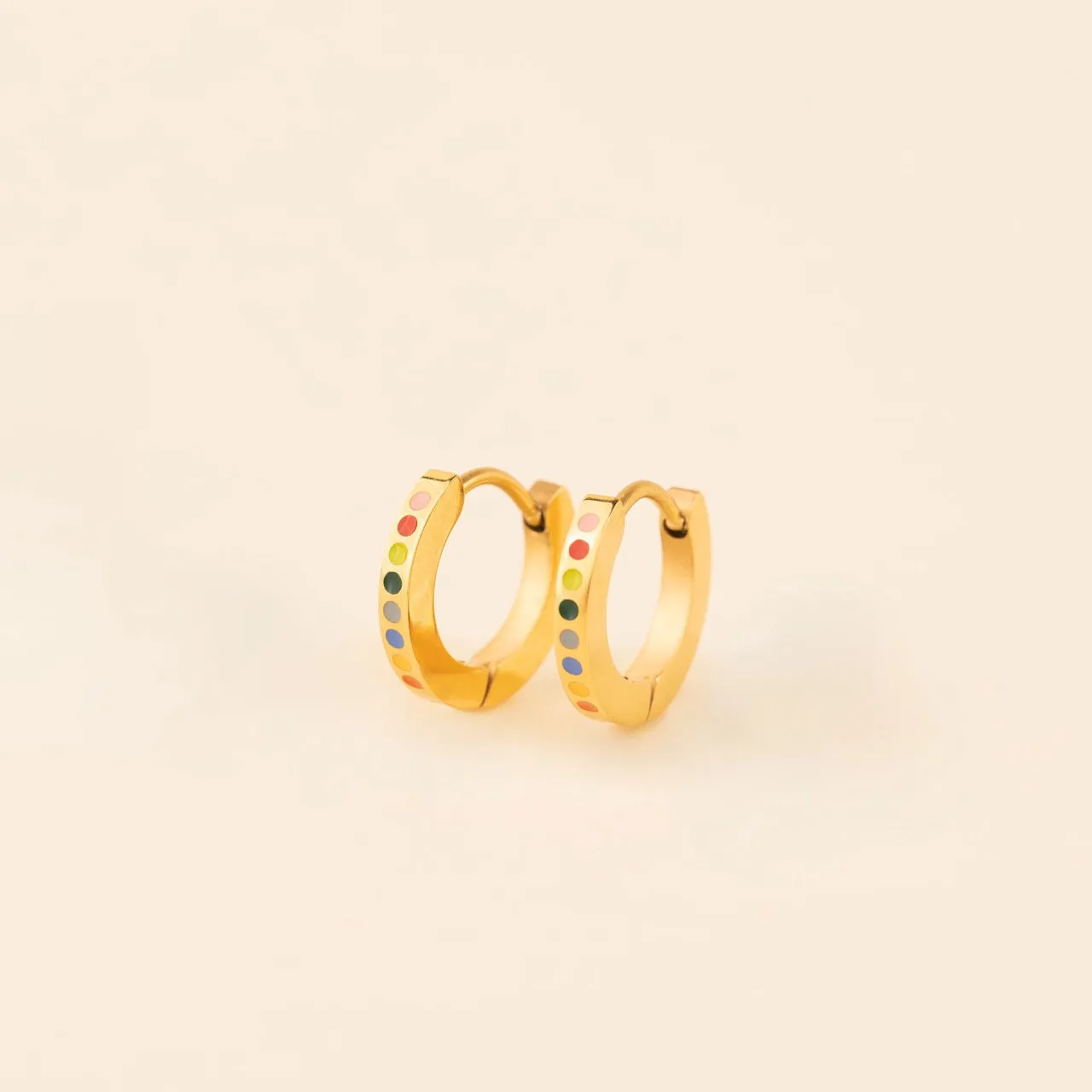 Dot Huggie Hoop Earrings sold by Modcloth