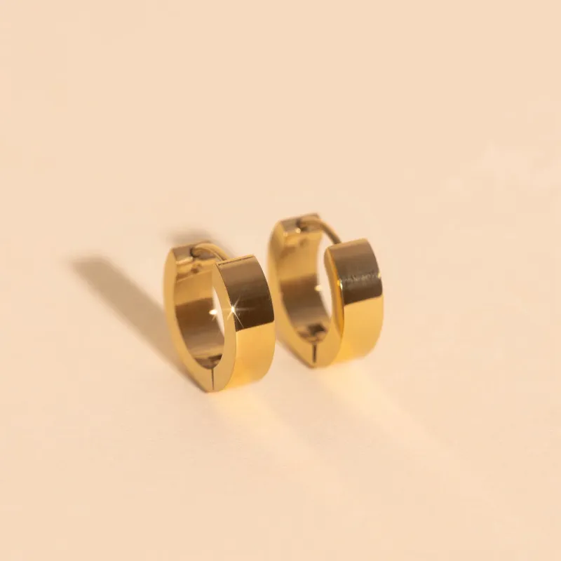 Smooth Chunky Huggie Hoop Earrings sold by Modcloth