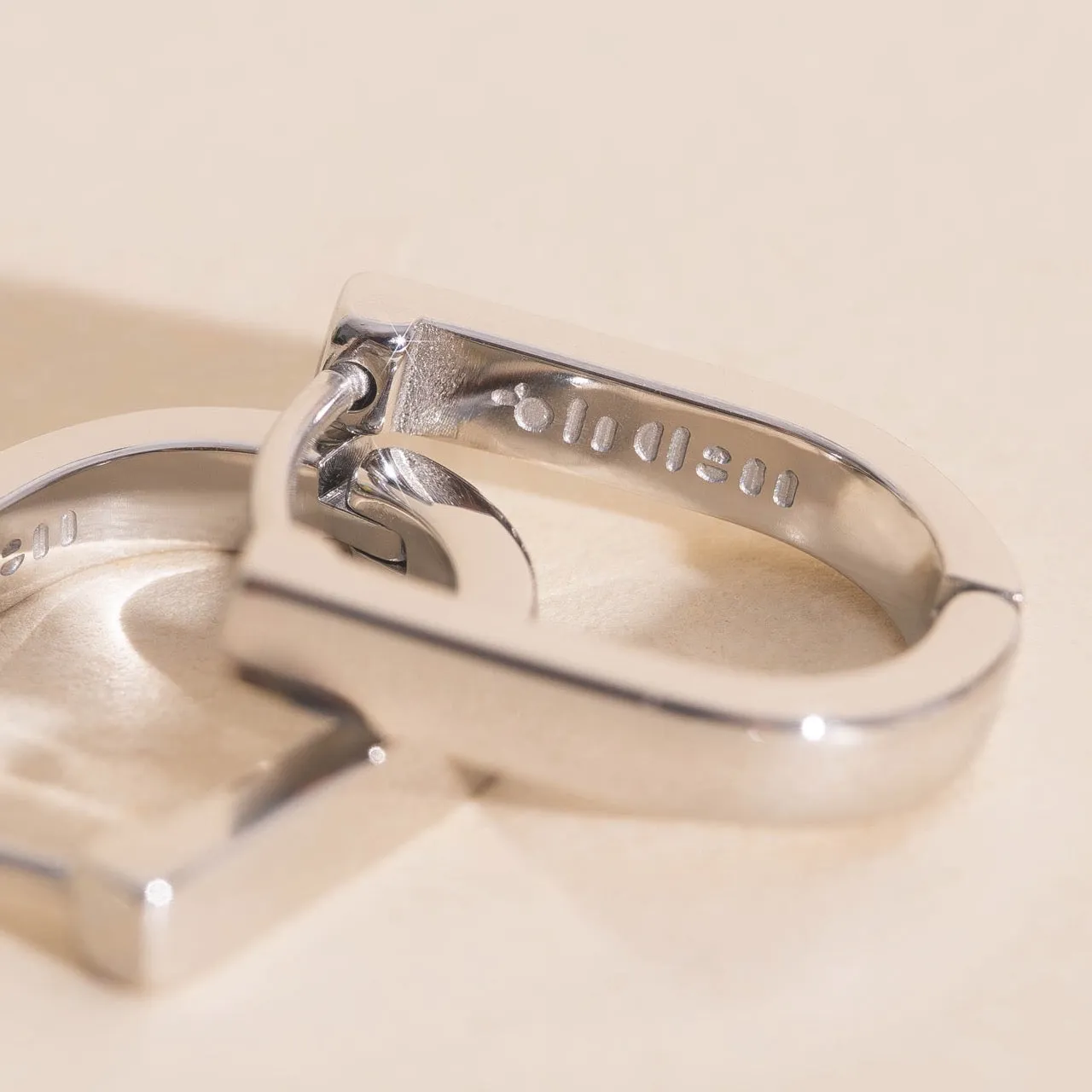 Smooth Stirrup Huggie Hoop Earrings sold by Modcloth product image thumbnail 4
