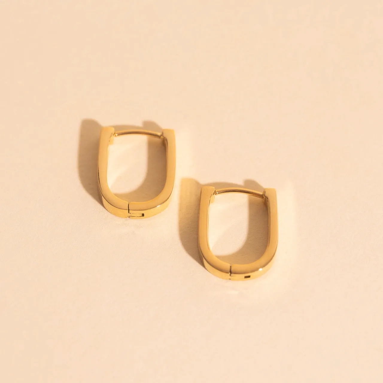 Smooth Stirrup Huggie Hoop Earrings sold by Modcloth product image thumbnail 5