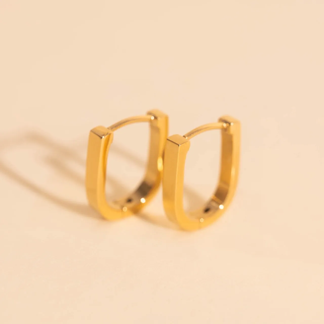 Smooth Stirrup Huggie Hoop Earrings sold by Modcloth product image thumbnail 2