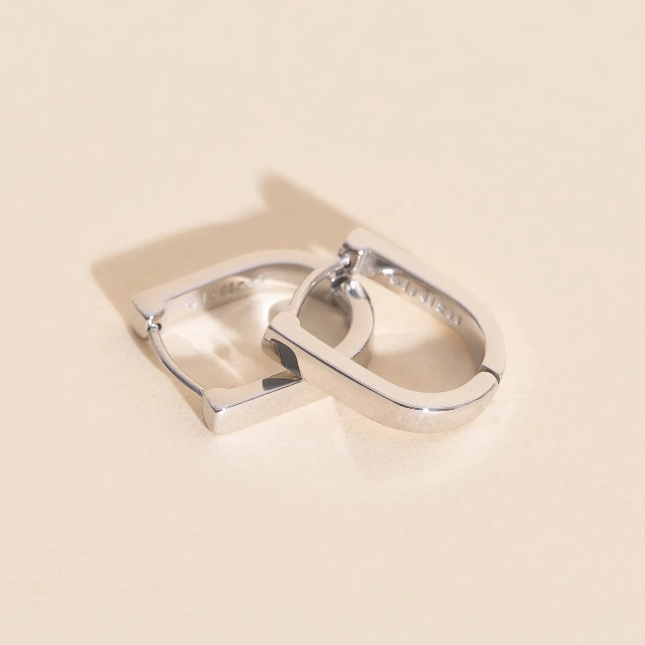 Smooth Stirrup Huggie Hoop Earrings sold by Modcloth product image thumbnail 3
