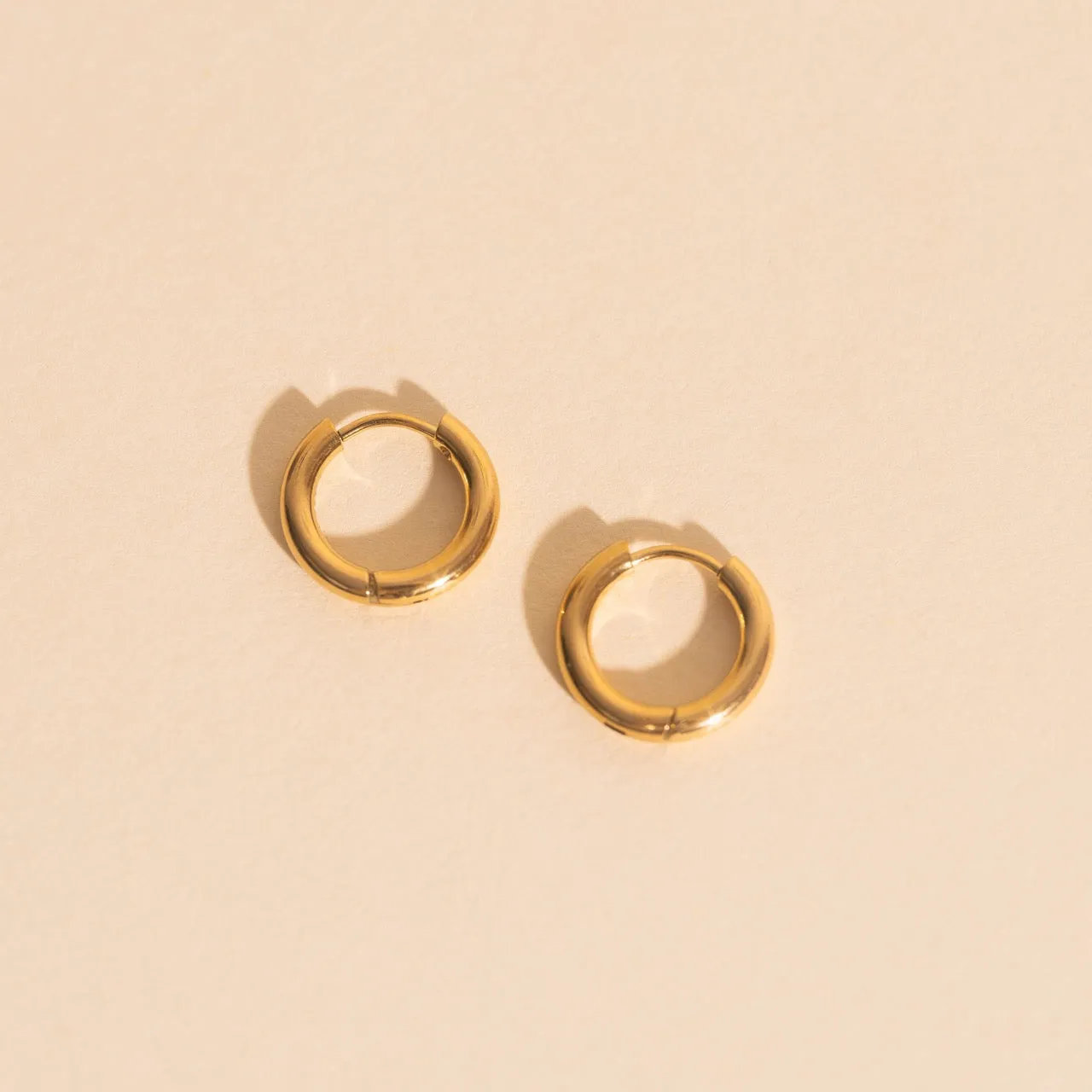 Mini Rounded Huggie Hoop Earrings sold by Modcloth product image thumbnail 4