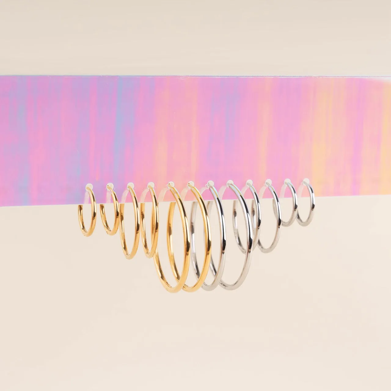 Circle Rounded Huggie Hoop Earrings sold by Modcloth