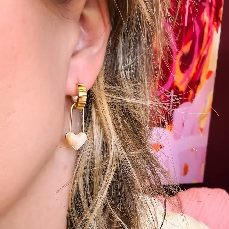 Paperclip Heart Huggie Hoop Charms sold by Modcloth product image thumbnail 5