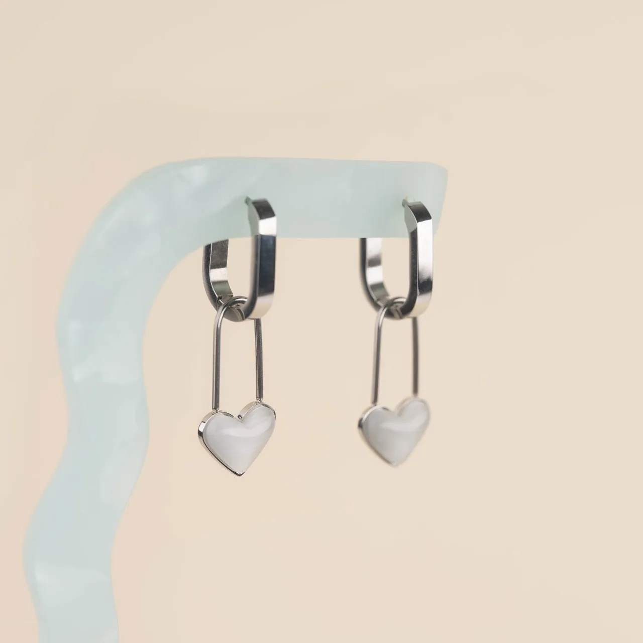 Paperclip Heart Huggie Hoop Charms sold by Modcloth product image thumbnail 4