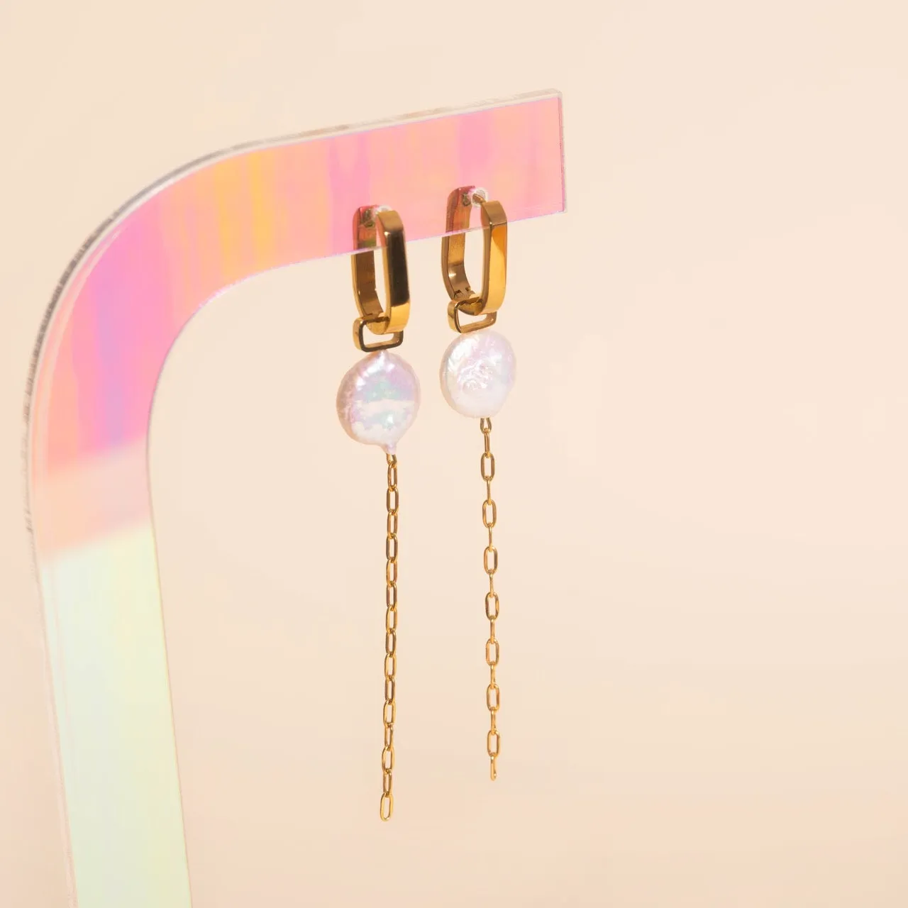 Pearl Whim Chunky Huggie Hoop Charms sold by Modcloth product image thumbnail 5