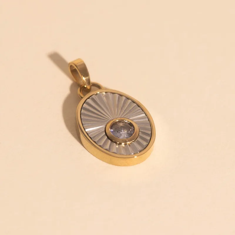 June Birthstone Necklace Charm sold by Modcloth