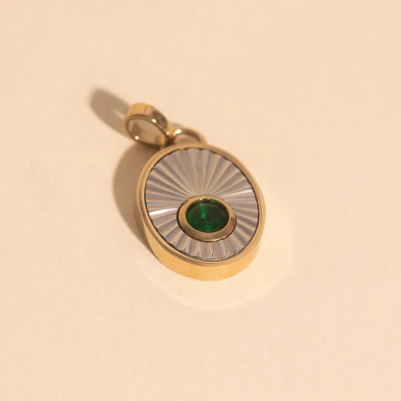 May Birthstone Necklace Charm sold by Modcloth